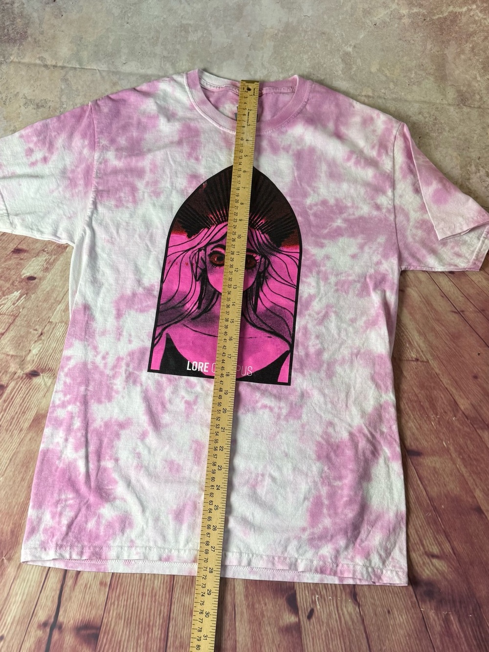 Olympus Pink Tie-Dye Persephone Graphic Tee Size Medium - Picture 10 of 10